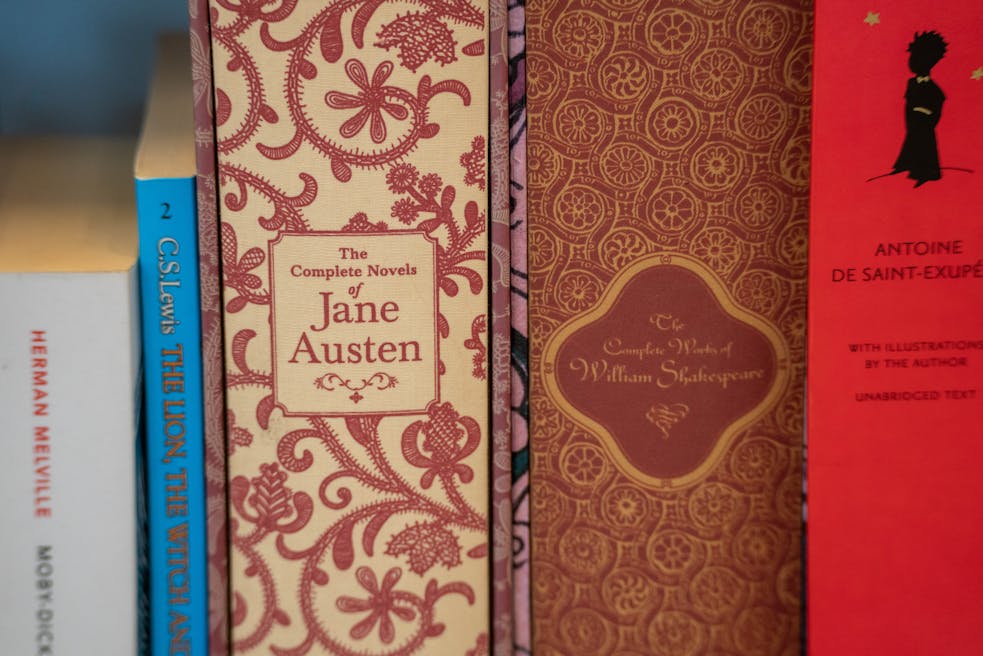 Close-Up Shot of Books